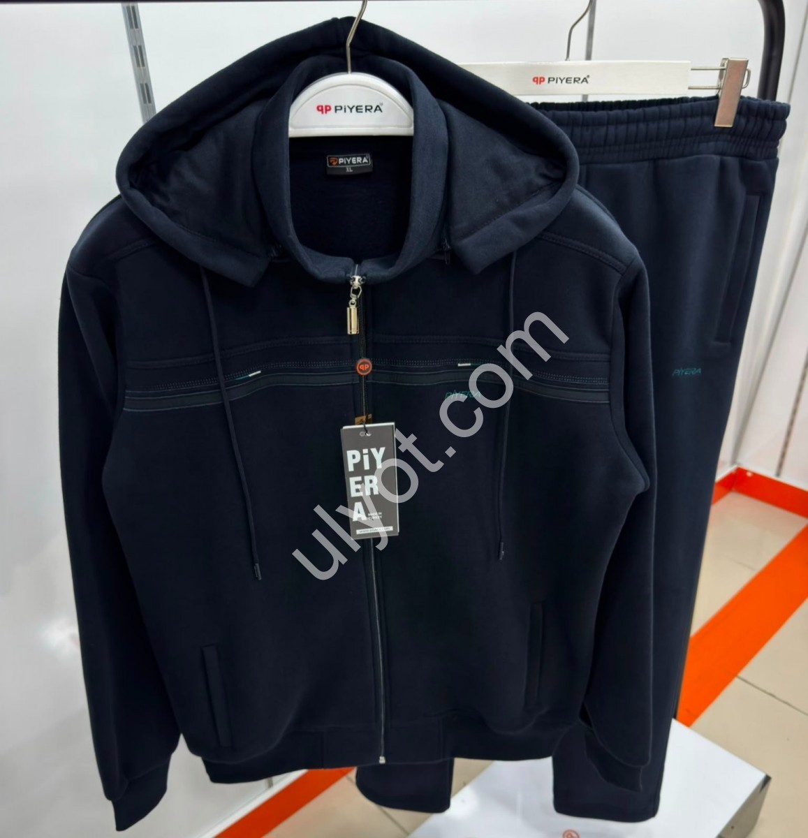 CПОРТ.КОСТЮМ ПИЕРА (M-3XL) БАЙКА ПРЯМОЙ Т.СИНИЙ 5243