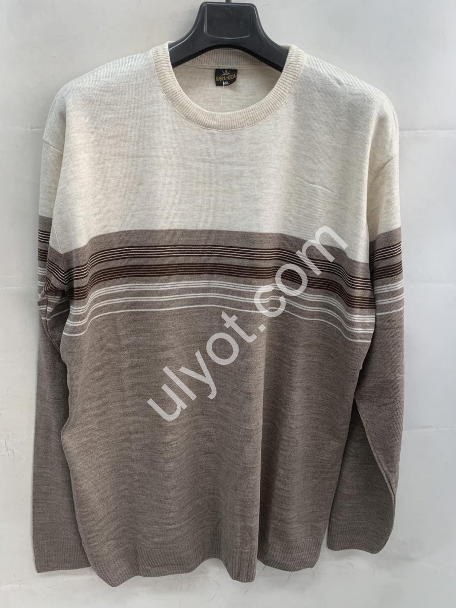 СВИТЕР (3XL-5XL) МОККО+СВ.БЕЖ M1023