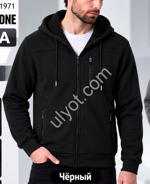 КОФТА (M-3XL) МЕХ ЧЕРНЫЙ 2028
