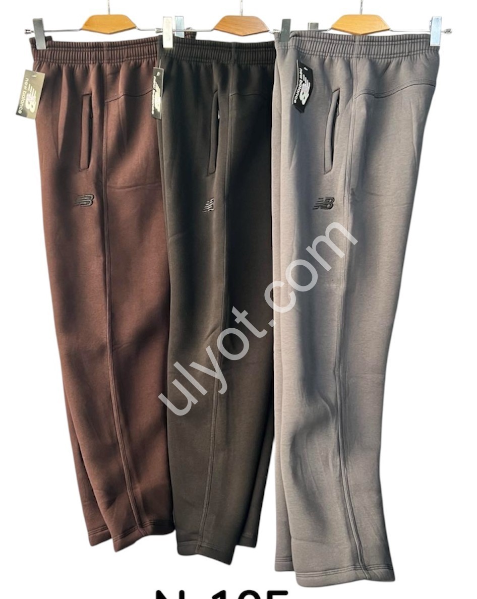 СПОРТ.ШТАНИ NB02 (48-58) ФЛІС ПРЯМИЙ СІРИЙ 105