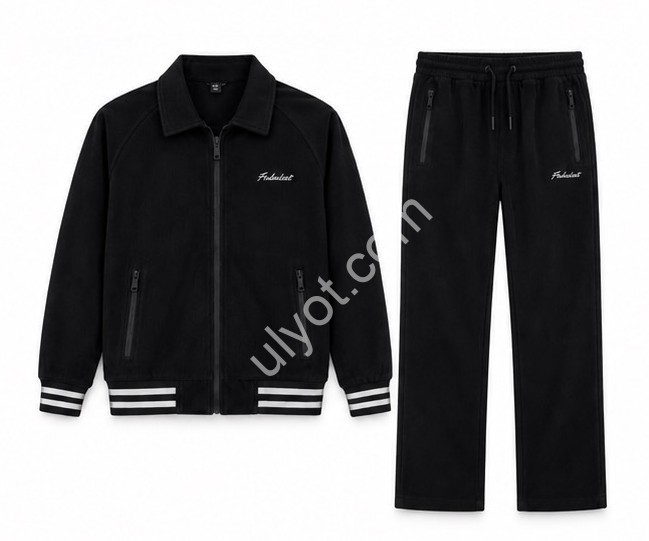 КОСТЮМ AUDSA (M-3XL) ФЛИС ПРЯМОЙ ЧЕРНЫЙ A295