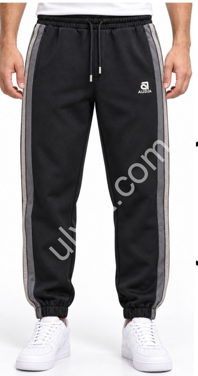 СПОРТ.ШТАНИ (M-3XL) Хутро МАНЖЕТ ЧОРНИЙ 0008
