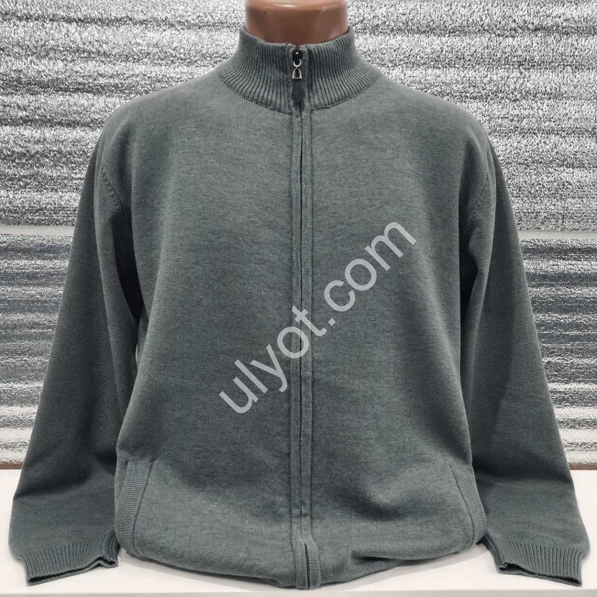 КОФТА (M-2XL) СЕРЫЙ 128