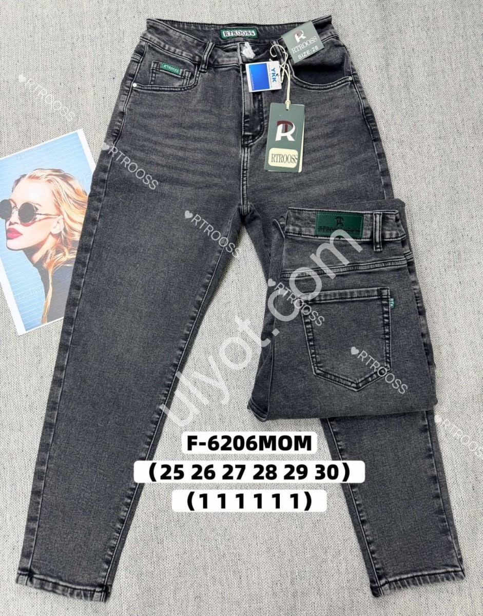 ДЖИНСЫ RTROOSS (25-30) БАЙКА Т.СЕРЫЙ 6206