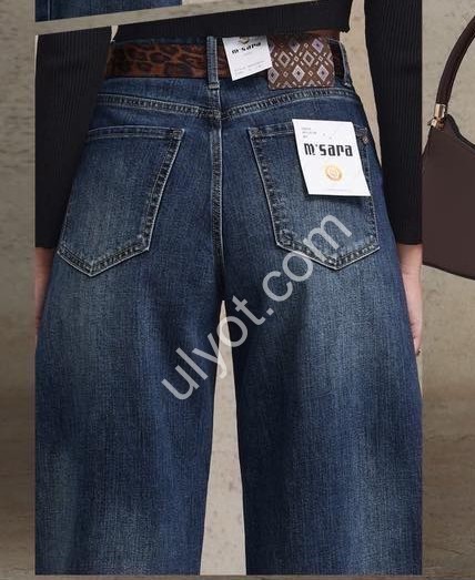 ДЖИНСЫ M.SARA (XS-XL) СИНИЙ 39-H