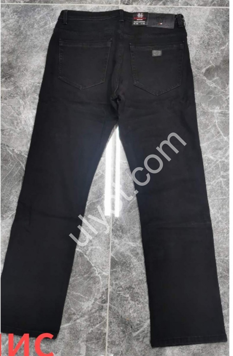 ДЖИНСЫ RESALSA (32-36) ФЛИС ЧЕРНЫЙ 332DT