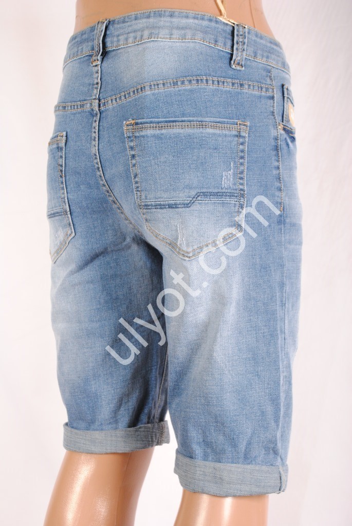 Фото 1 ШОРТЫ NEW JEANS (29-38) ГОЛУБОЙ 809