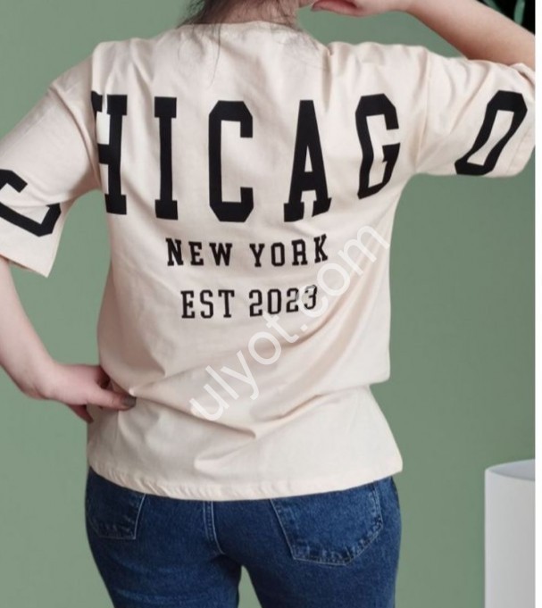 ФУТБОЛКА CHICAGO (S-L) СВ.БЕЖЕВЫЙ 