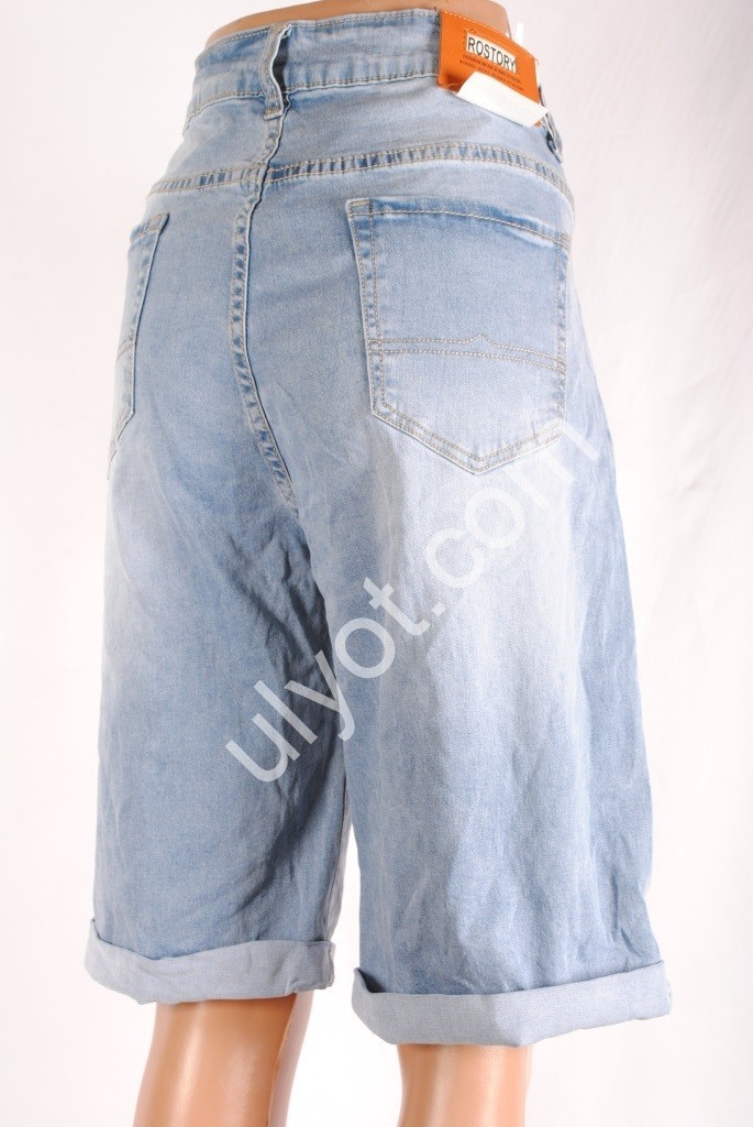 Фото 1 ШОРТЫ NEW JEANS (32-42) ГОЛУБОЙ 3045