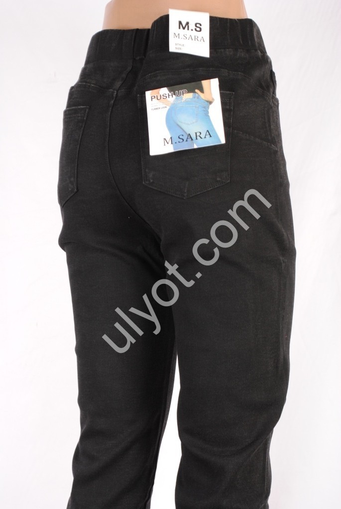 ДЖИНСИ M.SARA (XS/S-3XL/4XL) ЧОРНИЙ 582-A