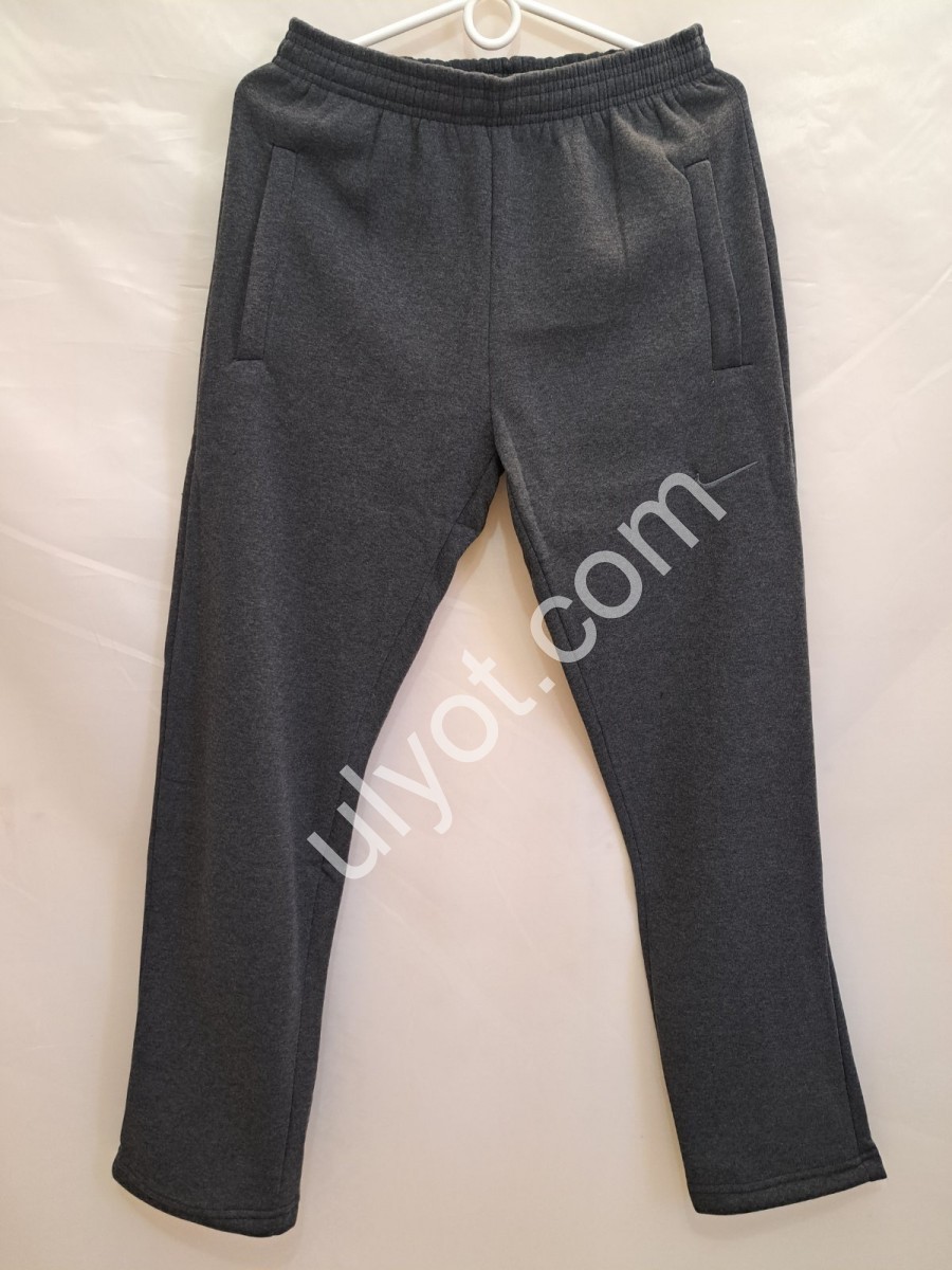 СПОРТ.ШТАНЫ N02 (46-54) ПРЯМОЙ ГРАФИТ ФЛИС 4654