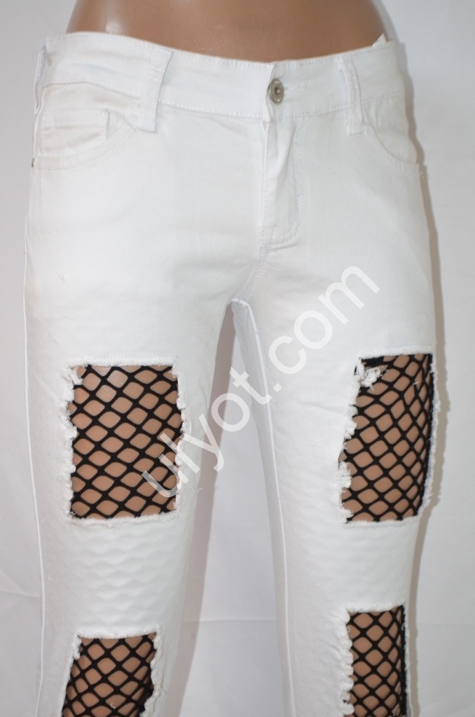 Фото 2 ДЖИНСЫ GOURD (25-30) БЕЛЫЙ 2201