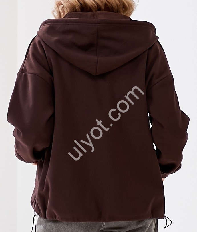 КОФТА JJF (M-3XL) КОРИЧНЕВЫЙ МИКРОМЕХ 27000