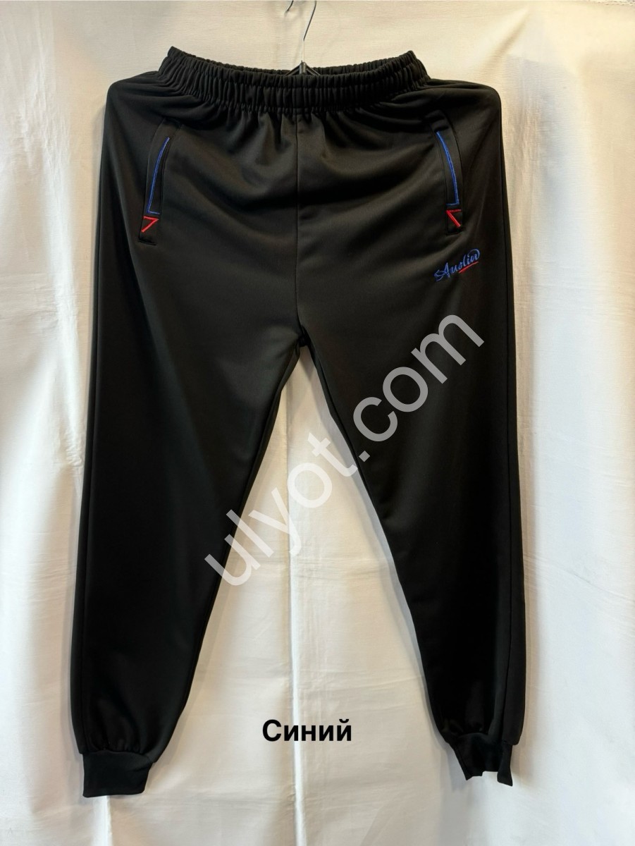 СПОРТ. ШТАНЫ-4 (M-3XL) МАНЖЕТ Т.СИНИЙ 6691