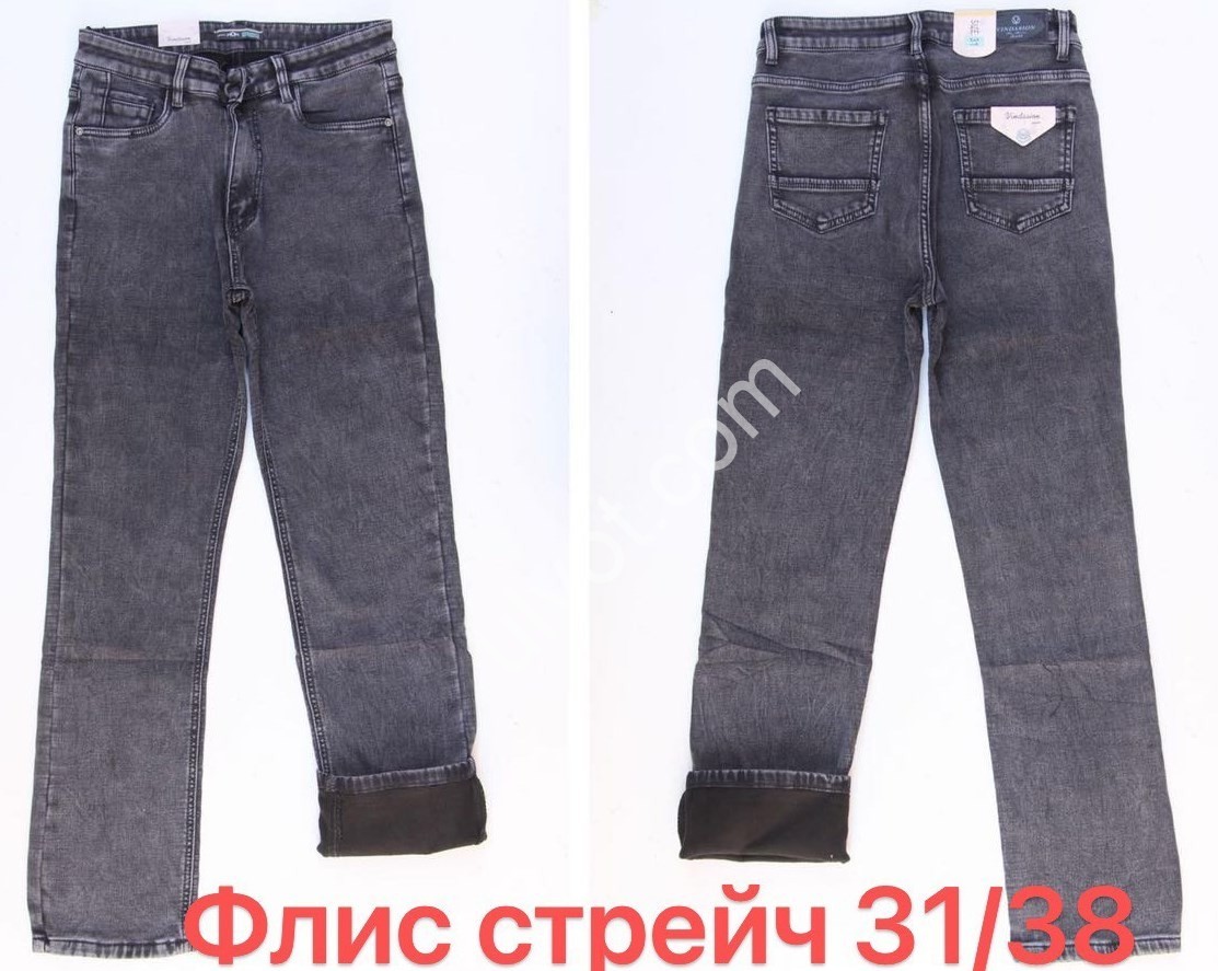 ДЖИНСИ V&D (31-38) Т.СІРИЙ ФЛІС 4028