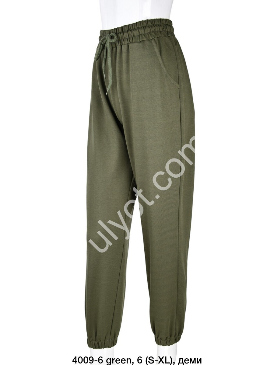 СПОРТ.ШТАНИ (S-XL) МАНЖЕТ ХАКІ 4009-6