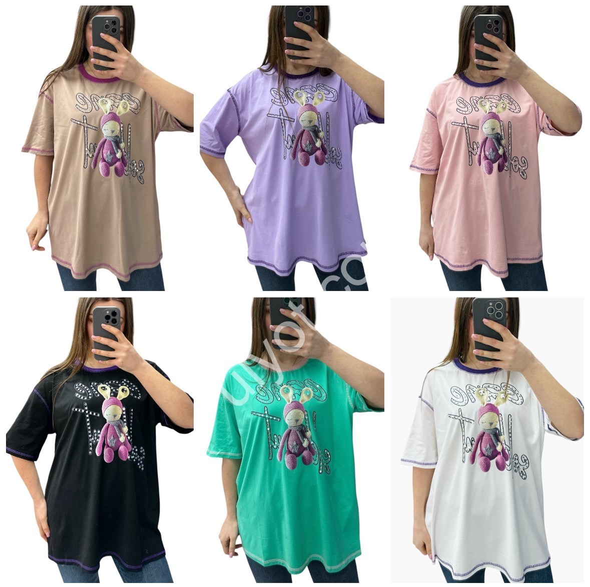 ФУТБОЛКА OVERSIZE (50-62) МІКС 25104