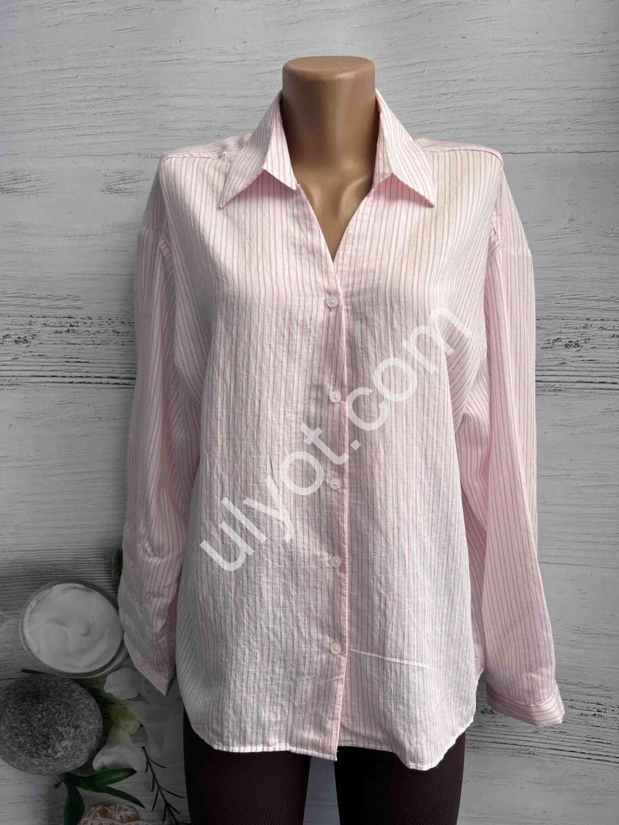 РУБАШКА-48 (OVERSIZE) СВ.РОЗОВЫЙ 
