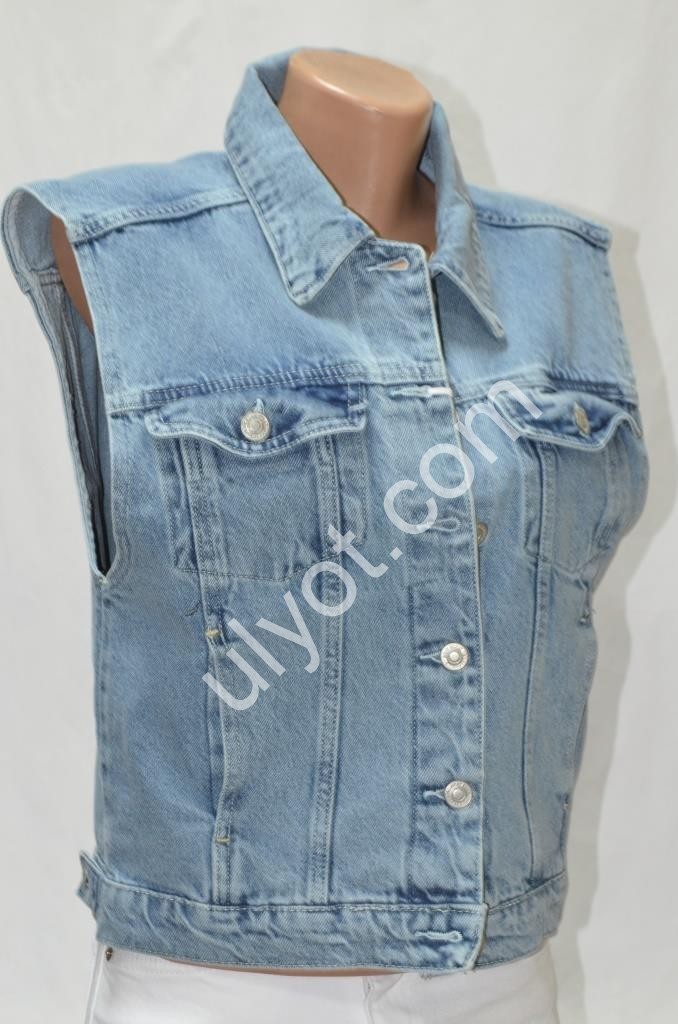 ДЖИНСОВА ЖИЛЕТКА (XS-L) СВ.СІН 6070