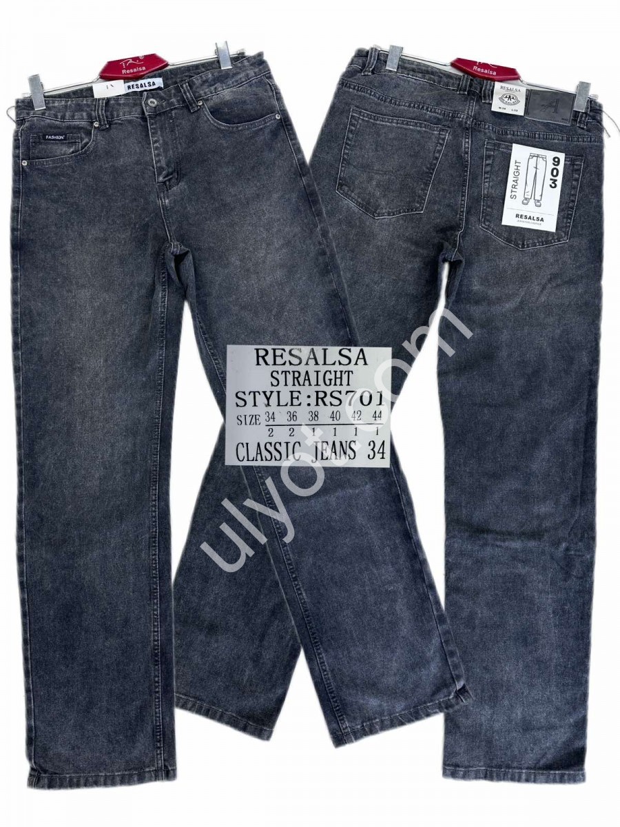 ДЖИНСИ RESALSA (34-44) Т.СІРИЙ RS701