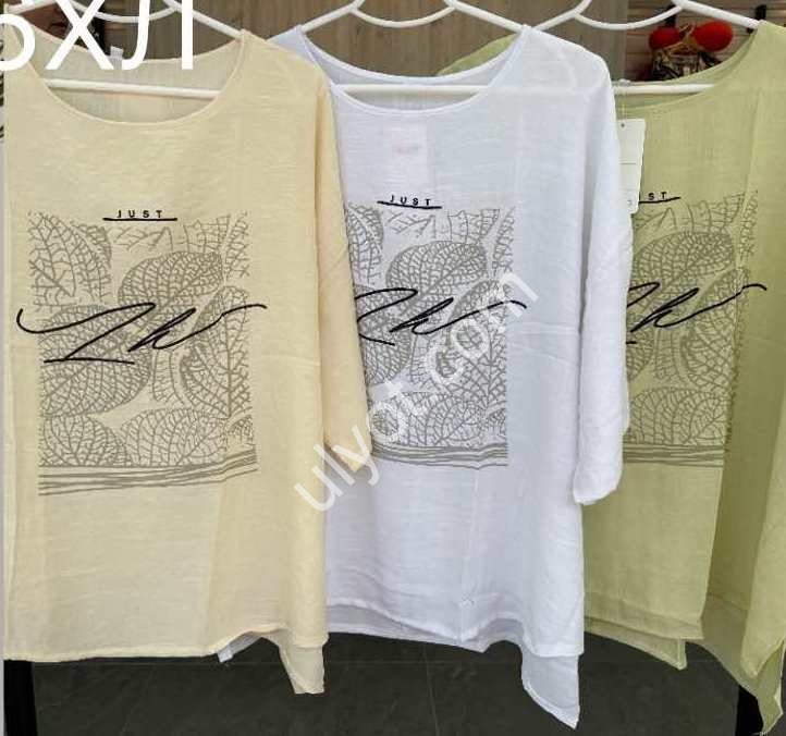 БЛУЗКА (3XL-6XL) ОЛИВКА 363