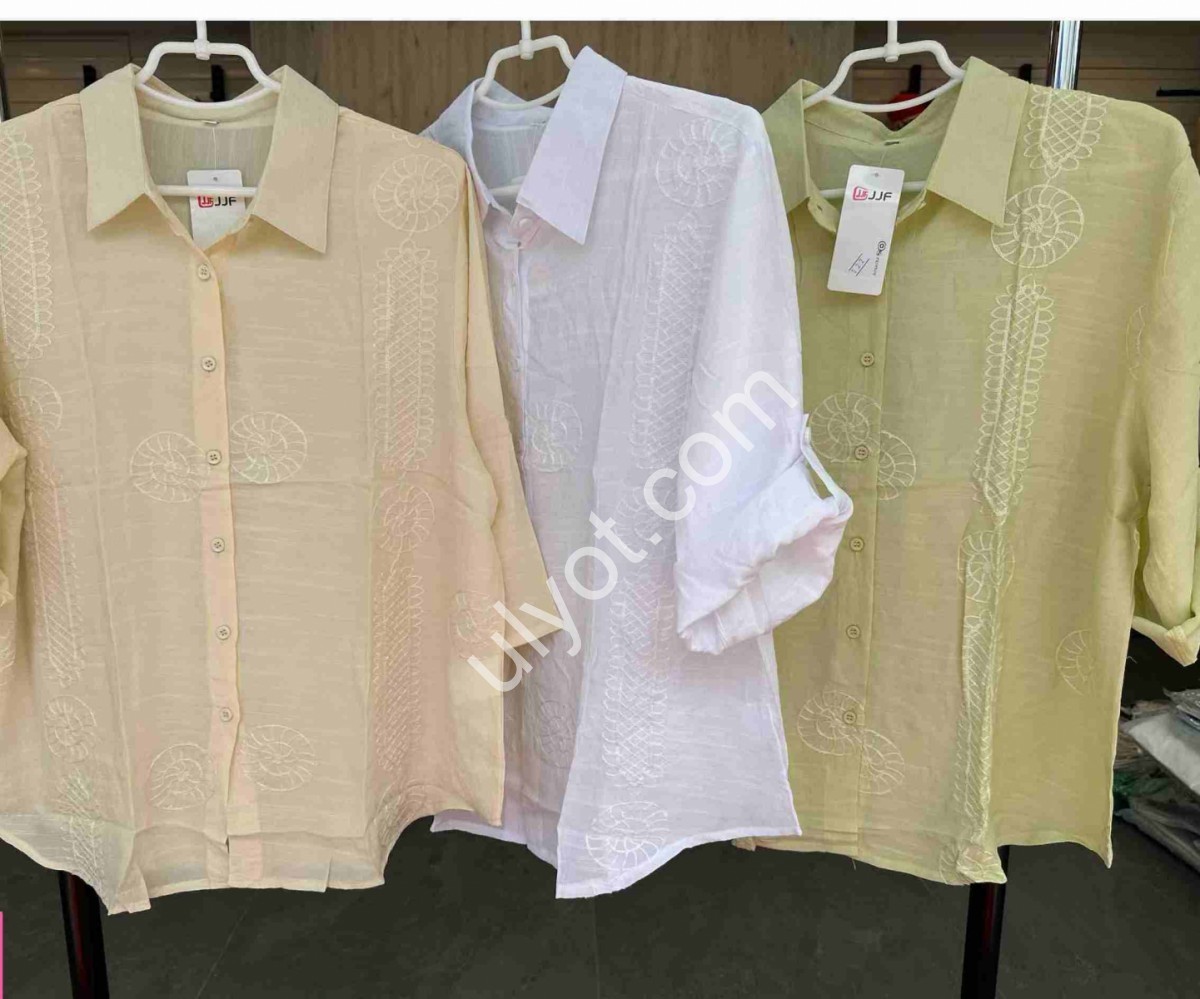БЛУЗКА (XL-4XL) ОЛИВКА 122