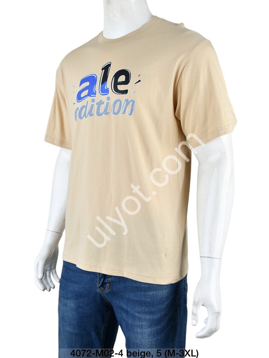 ФУТБОЛКА ALE (M-3XL) СВ.БЕЖЕВЫЙ 4072