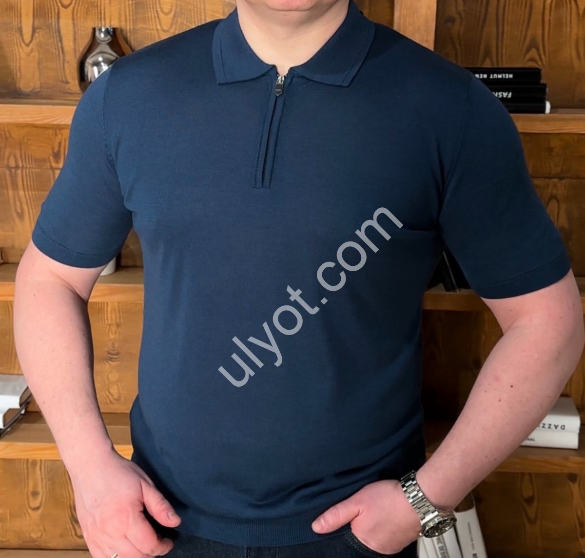 ФУТБОЛКА (M-2XL) Т.СИНІЙ VS-4001