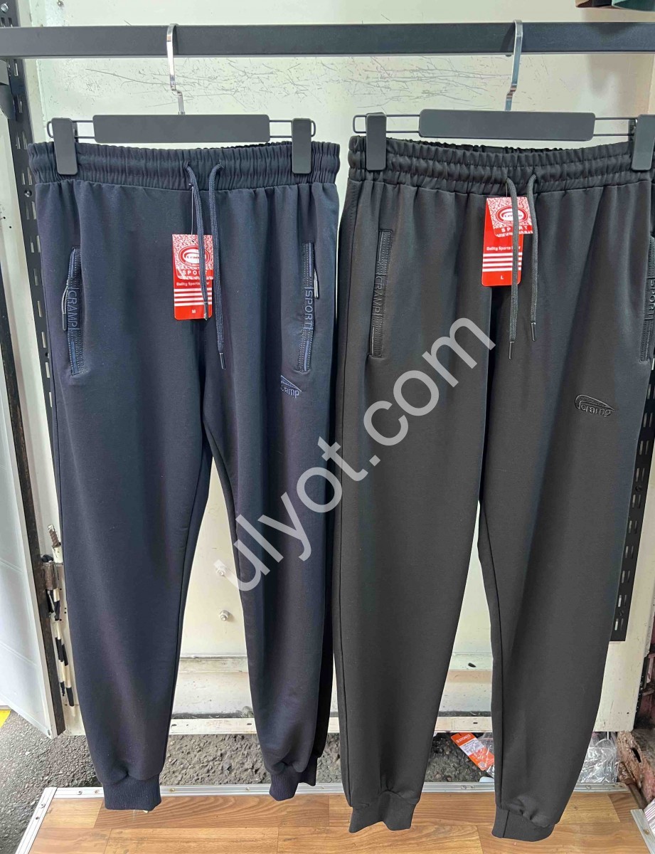 СПОРТ.ШТАНЫ (M-3XL) МАНЖЕТ Т.СИНИЙ 