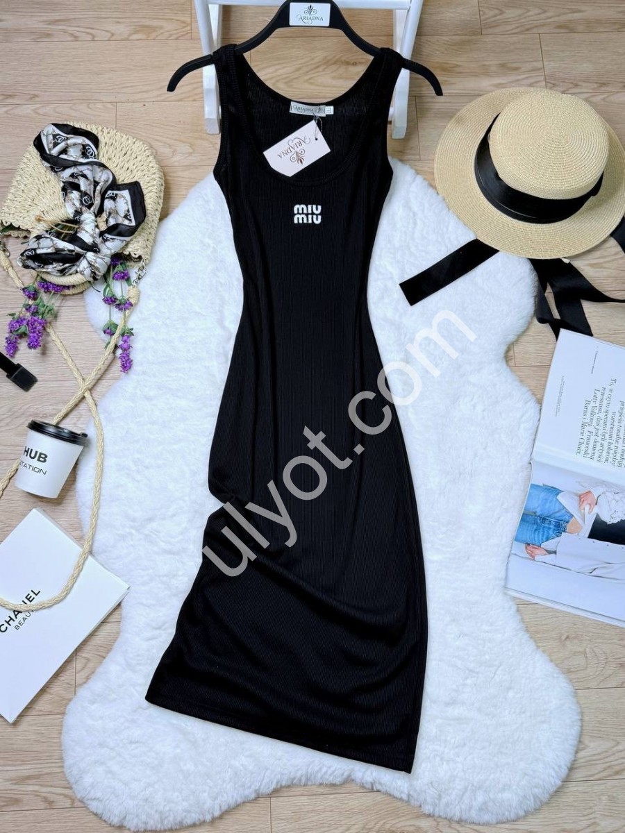 ПЛАТЬЕ-МАЙКА MIU40 (42-48) ЧЕРНЫЙ 1609