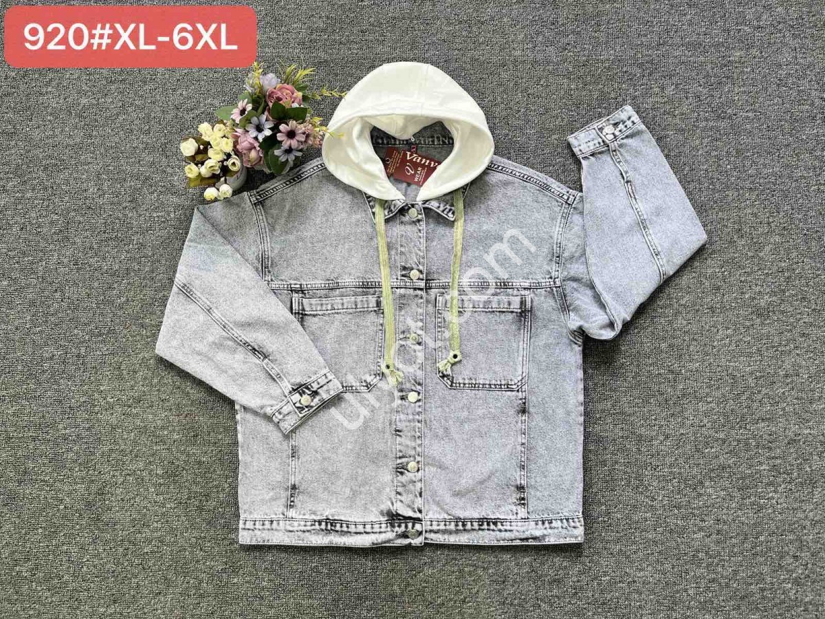 КУРТКА (XL-6XL) СВ.СЕРЫЙ 920