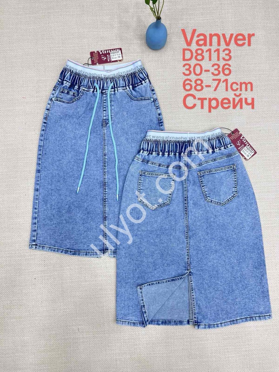 Спідниця VANVER (30-36) СВ.СИНІЙ 8113