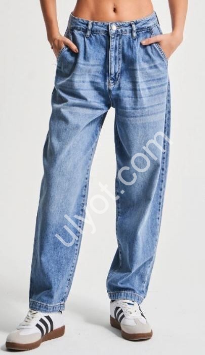 ДЖИНСЫ IT'S BASIC (34-42) ГОЛУБОЙ 3702