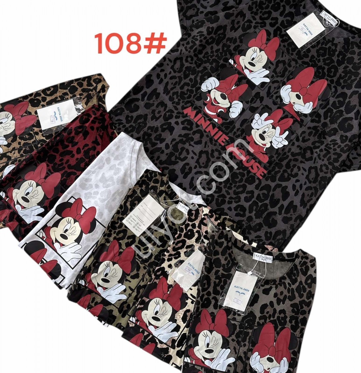 ФУТБОЛКА МИККИ (ONE SIZE 48/56) Т.КРАСНЫЙ ЛЕО 108