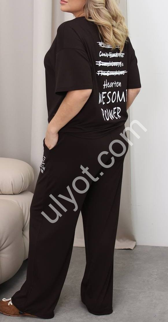 Фото 2 КОСТЮМ ТРОЙКА (50-60) Т.КОРИЧНЕВЫЙ 517