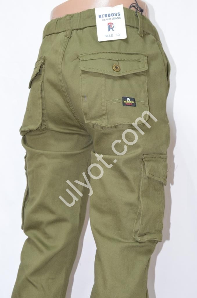 ДЖИНСЫ RTROOSS (30-38) ХАКИ 8080