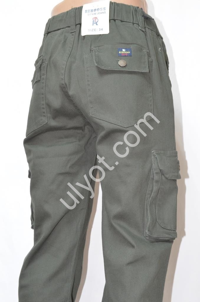 ДЖИНСЫ RTROOSS (29-36) Т.ЗЕЛЕНЫЙ 8075-2
