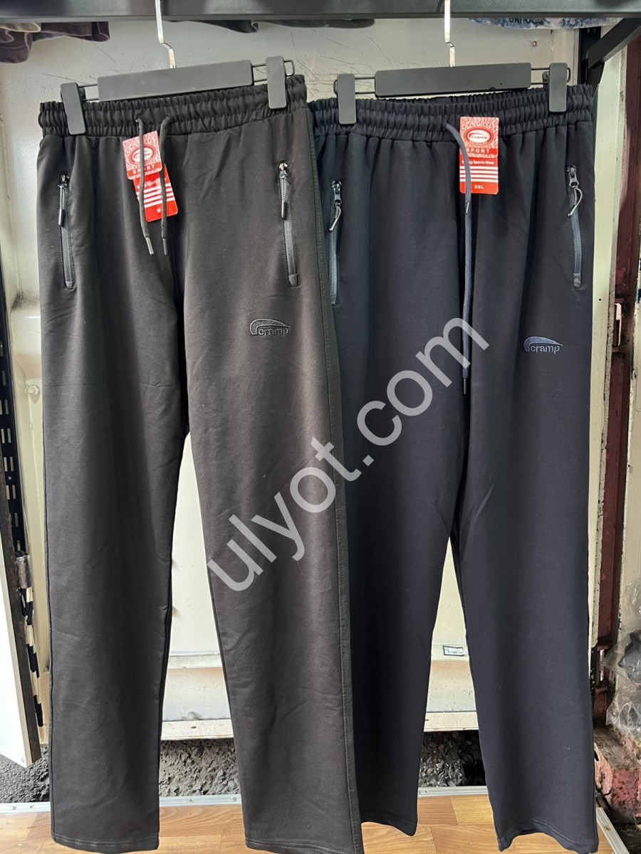 СПОРТ.ШТАНЫ CRAMP (M-3XL) ПРЯМОЙ ЧЕРНЫЙ-2 
