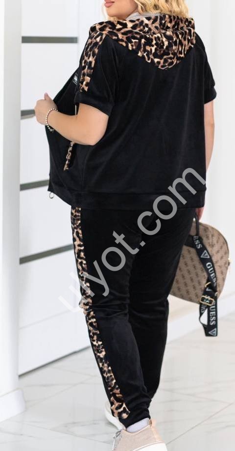 КОСТЮМ (48-62) ЧОРНИЙ+ЛЕО 914