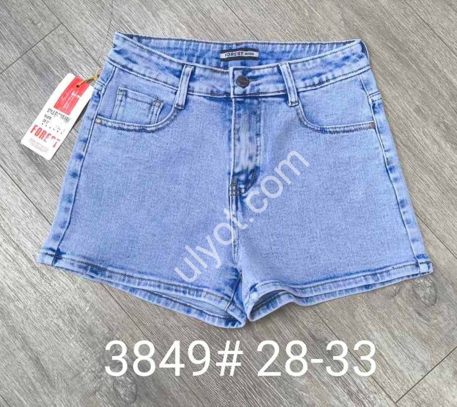 ШОРТЫ FOREST JEANS (28-33) ГОЛУБОЙ 3849