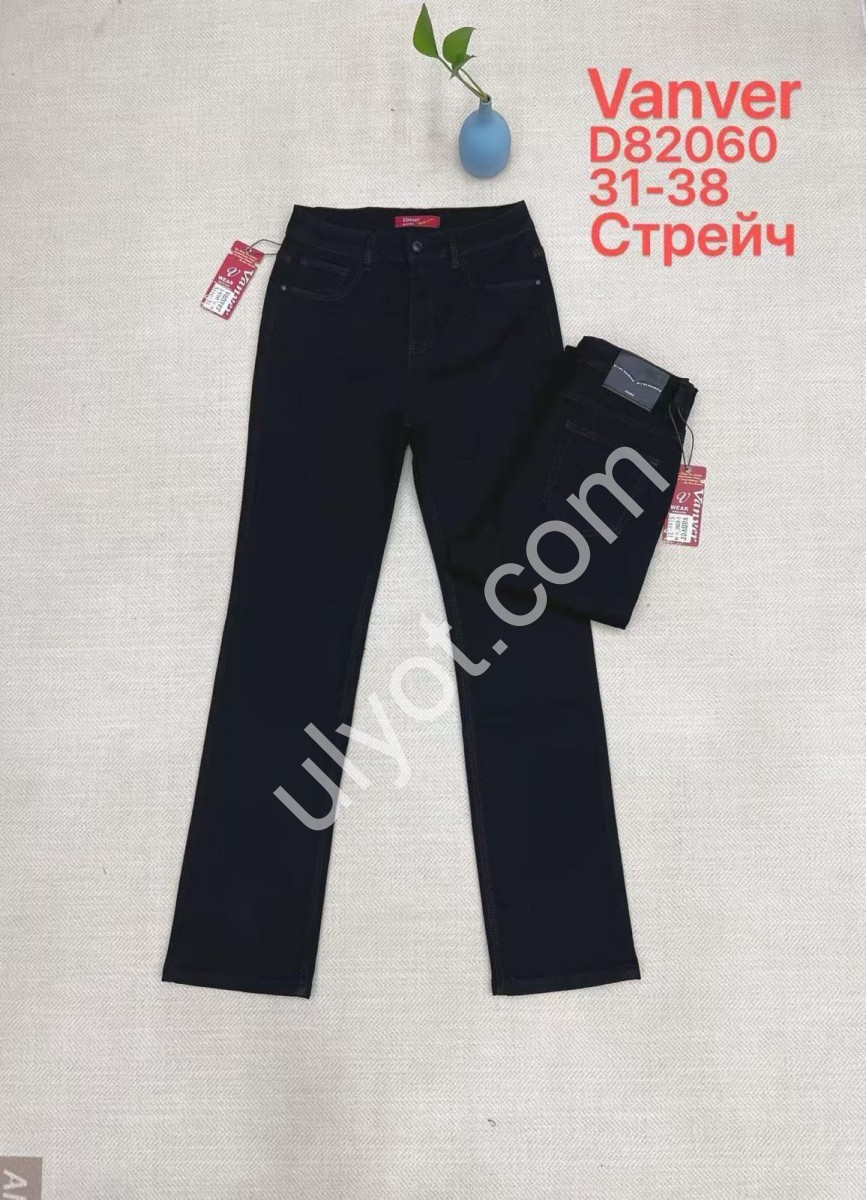 ДЖИНСЫ VANVER (31-38) ЧЕРНЫЙ 82060
