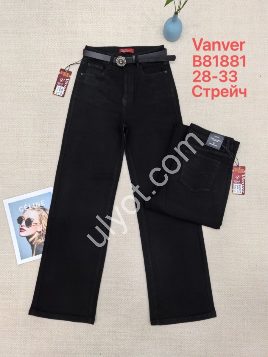 ДЖИНСЫ VANVER (28-33) ЧЕРНЫЙ 81881