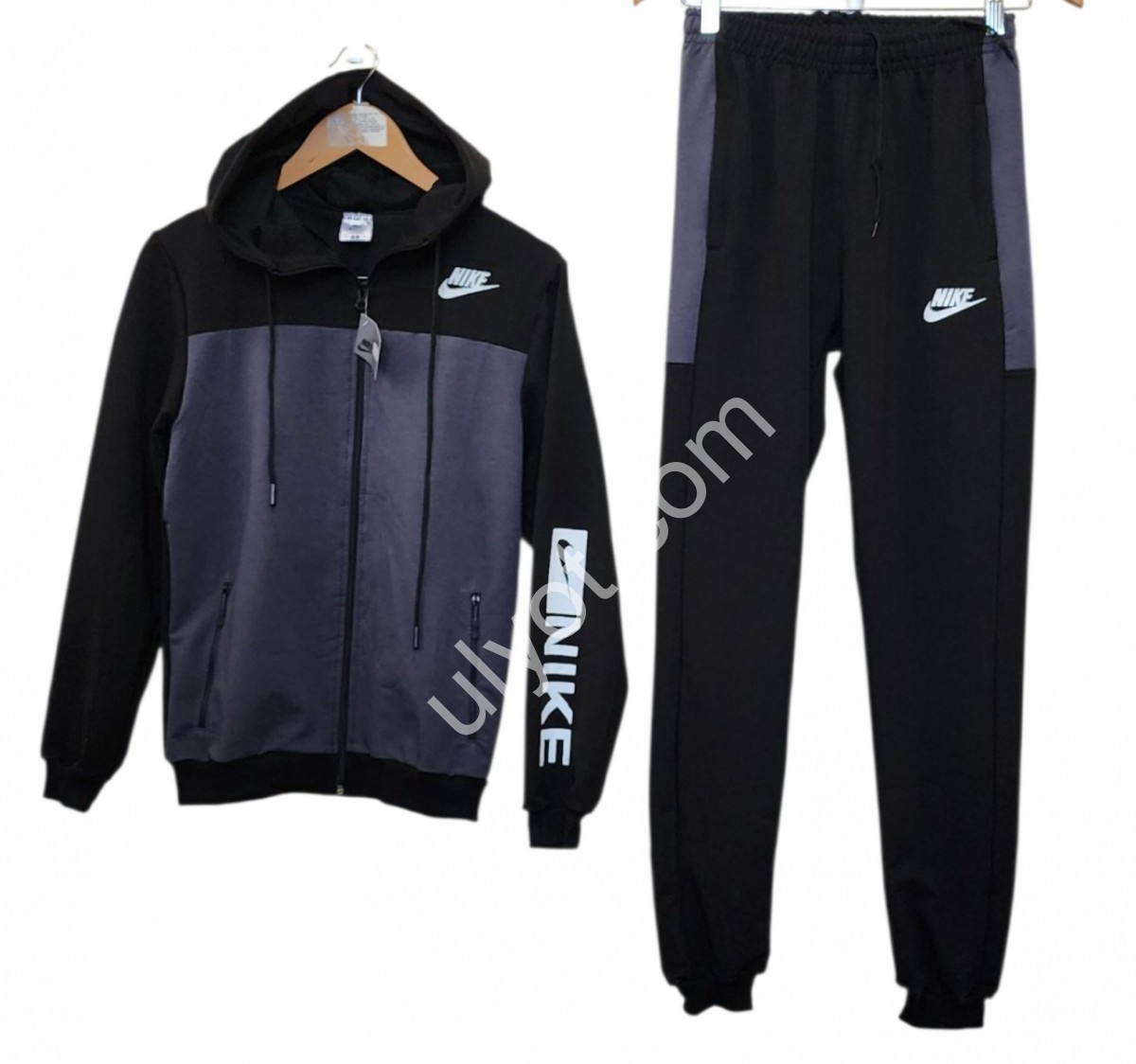 СПОРТ.КОСТЮМ N02 (40-48) МАНЖЕТ ФИОЛЕТОВЫЙ+ЧЕРНЫЙ 
