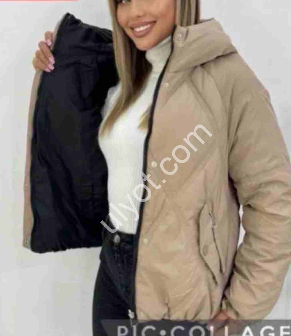 КУРТКА ДВОХСТОРІННЯ (M-2XL) БІЖОВИЙ 2155