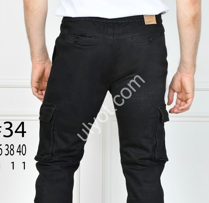 ДЖЕГИНСЫ LS JEANS (30-40) ЧЕРНЫЙ 504B