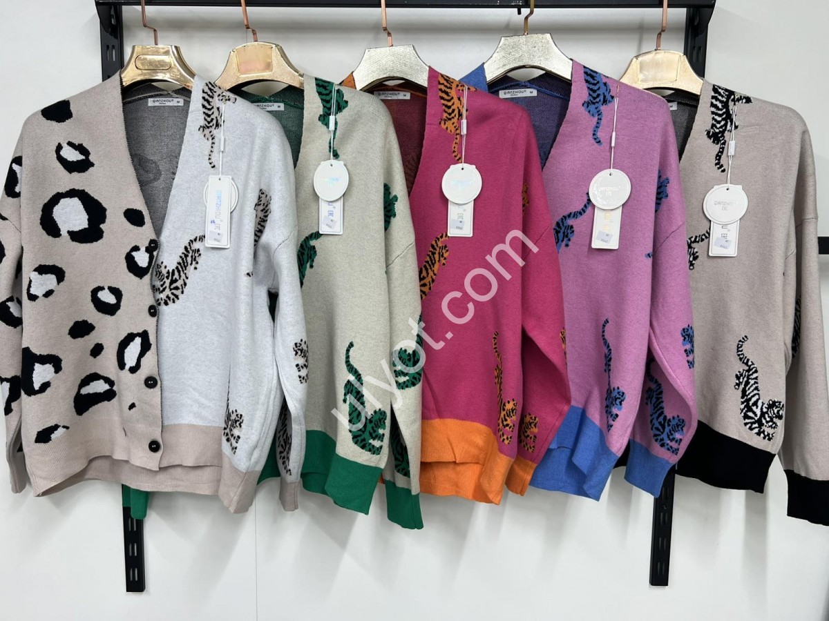 КОФТА (ONE SIZE 46-48) ЗЕЛЕНИЙ+СІРИЙ 11863
