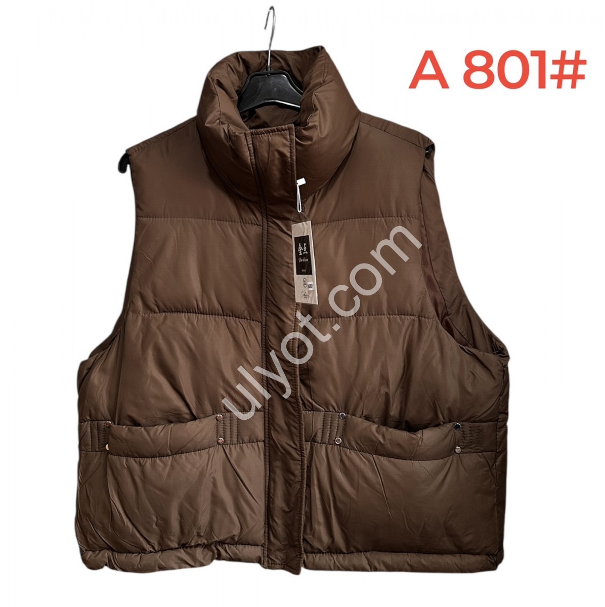 ЖИЛЕТКА (M-2XL) КОРИЧНЕВЫЙ 801