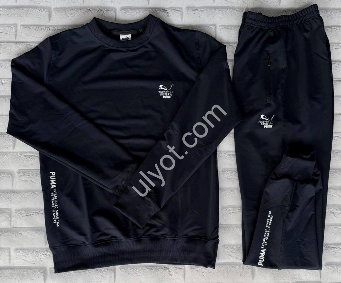 СПОРТ.КОСТЮМ P15 (M-3XL) МАНЖЕТ Т.СИНИЙ 