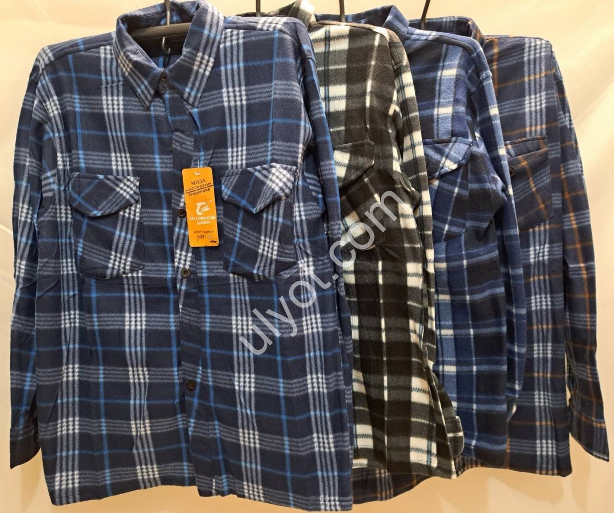 РУБАШКА (XL-5XL) ФЛИС МИКС C16