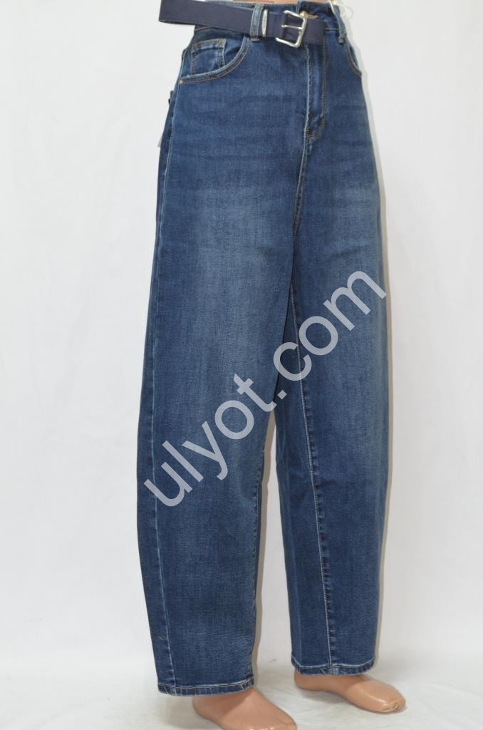ДЖИНСЫ M.SARA (XS-XL) Т.СИНИЙ 1128H